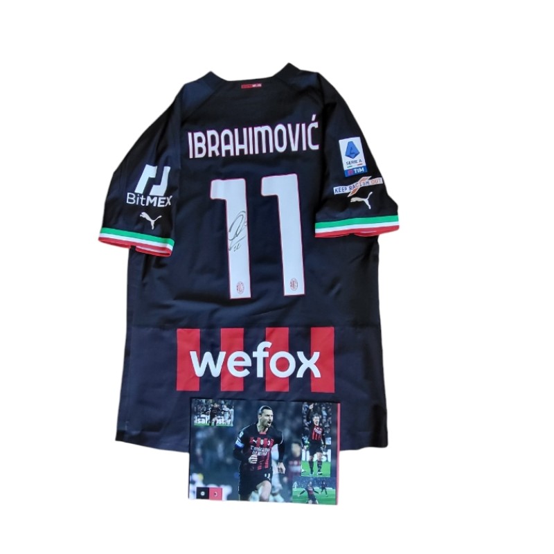 Maglia gara Ibrahimovic, Udinese vs Milan 2023 - Autografata