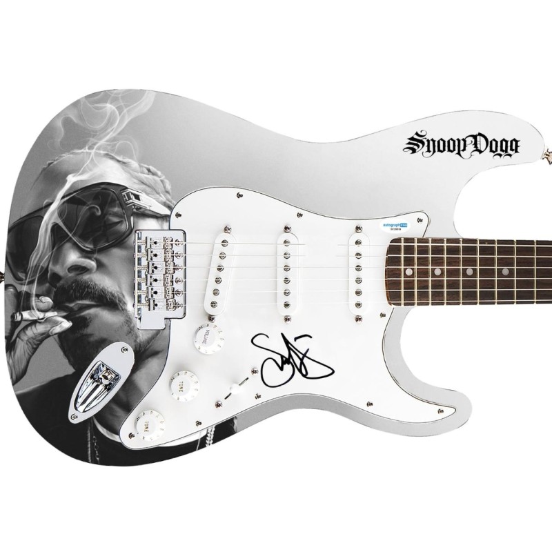Snoop Dogg Signed "Too High Too Fly" Custom Graphics Guitar 