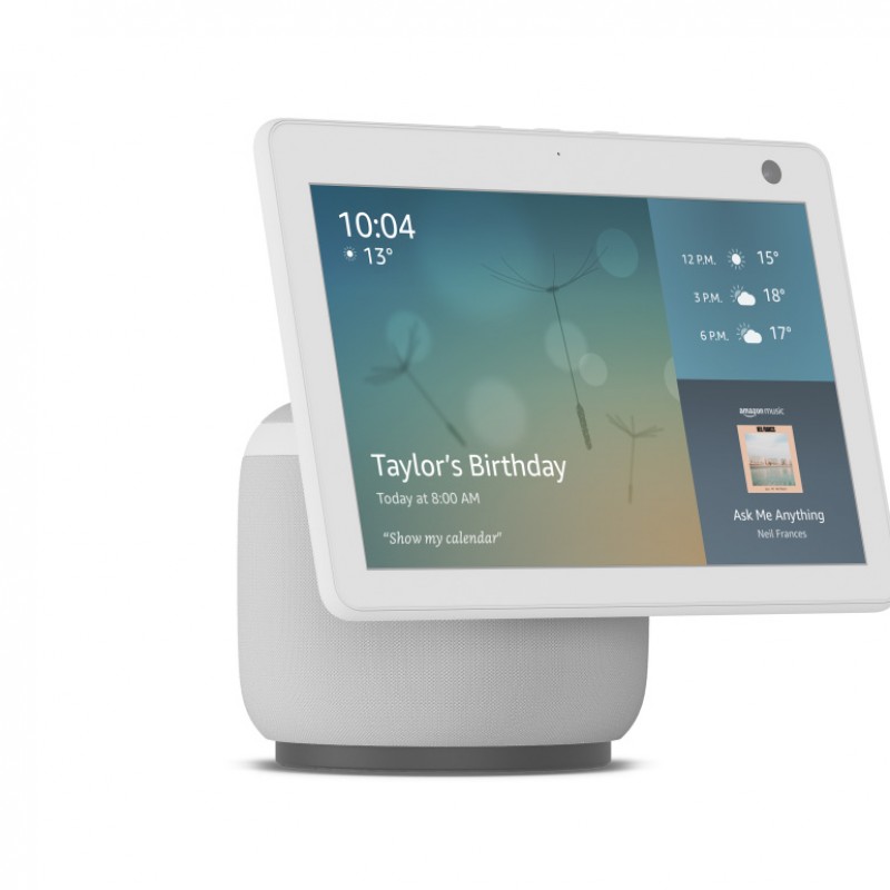 Amazon Echo Show 10 - HD Smart Display with Motion and Alexa, Glacier White