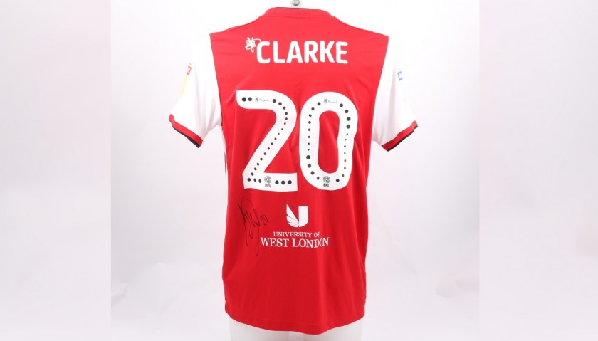 Clarke's Brentford Worn and Signed Poppy Shirt