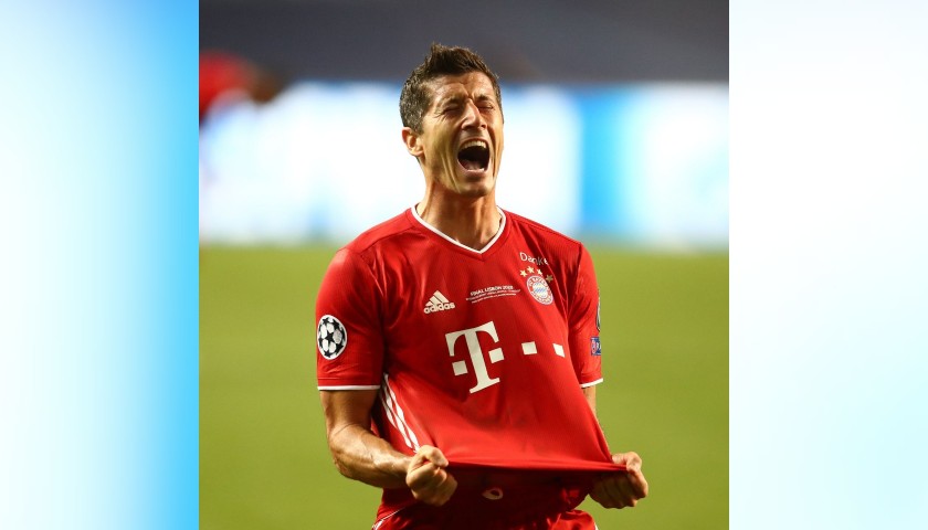 Lewandowski's Official Signed Shirt, PSG-Bayern Munich 2020 