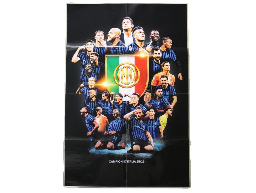 Poster grande Scudetto Inter, 2025/26 - Autografato dalla rosa