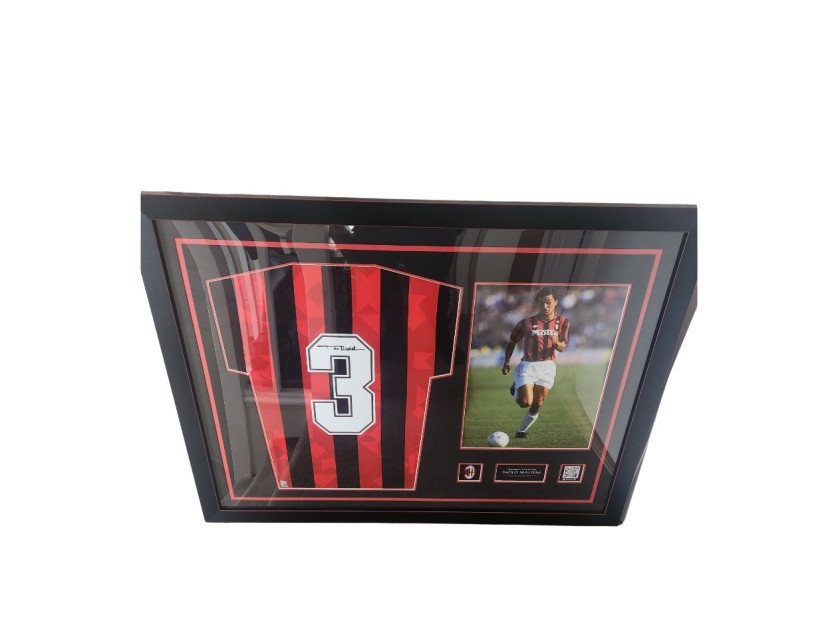 Maldini's 1994 Milan Signed and Framed Shirt