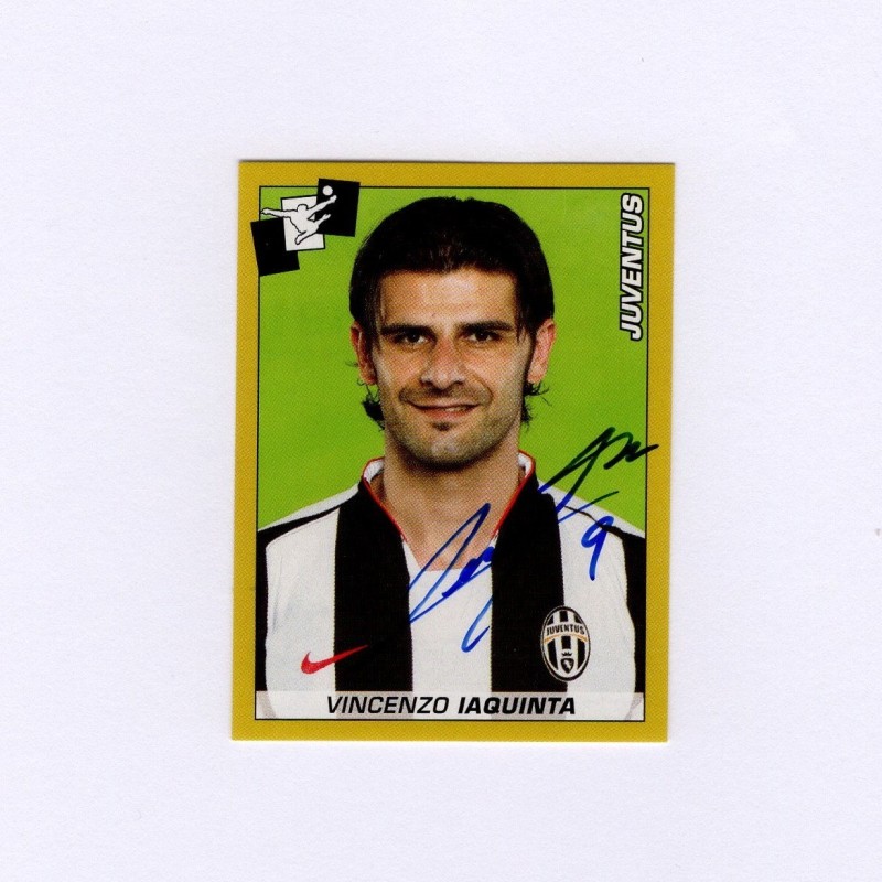 Panini sticker signed by Vincenzo Iaquinta