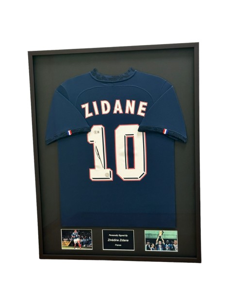 Zinedine Zidane's Signed France Home Shirt