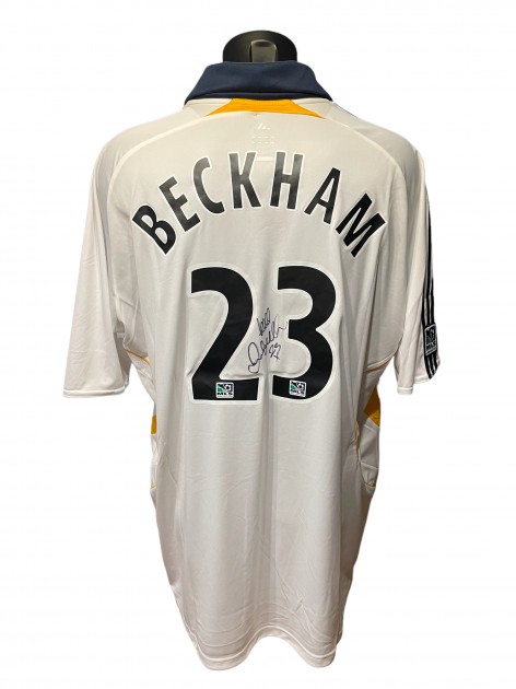 David Beckham's LA Galaxy Signed and Framed Shirt - CharityStars