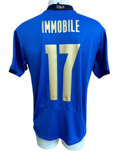 Immobile's Italy vs England Issued Shirt, EURO 2020 Finals