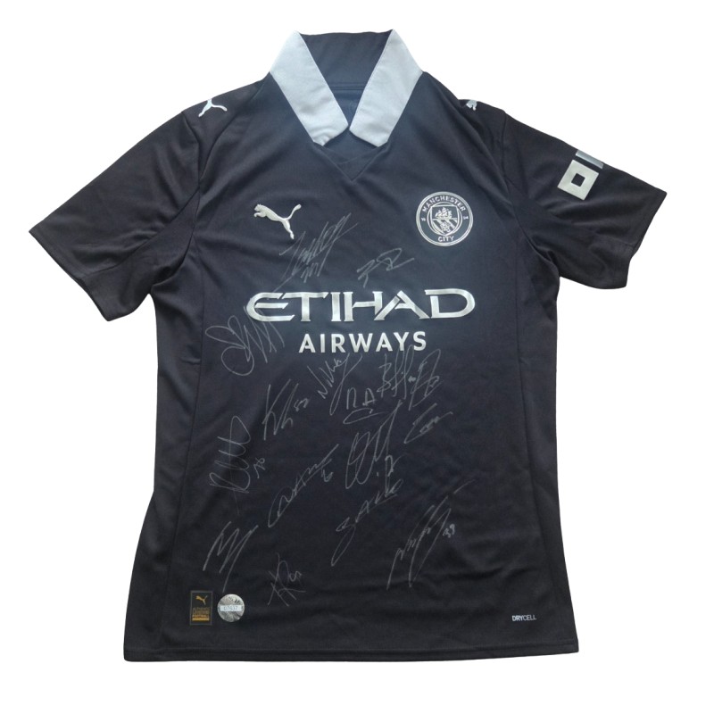 Manchester City 2025/26 Team Signed Official Away Shirt