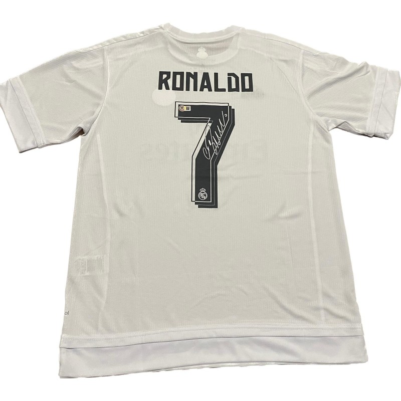 Maglia replica firmata di Cristiano Ronaldo del Real Madrid 2015/16