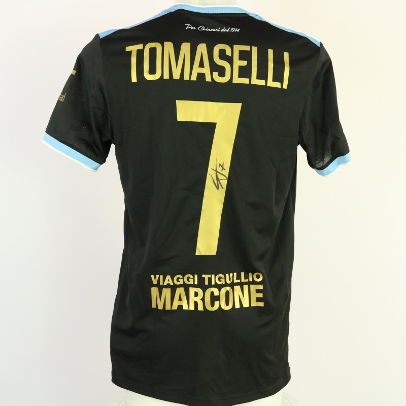Maglia Tomaselli unwashed Pescara vs Virtus Entella 2024 - Autografata
