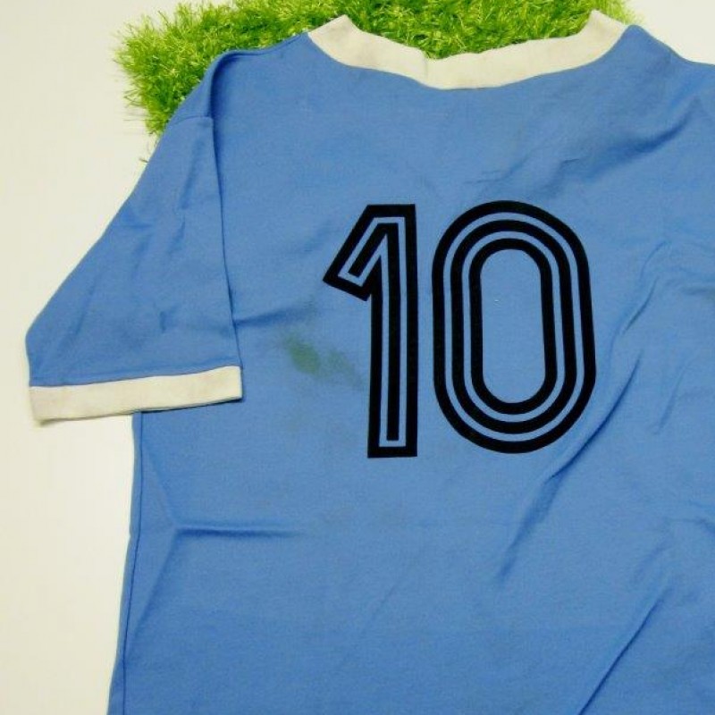 Pedro Rocha match worn shirt, Netherlands-Uruguay, World Cup 1974
