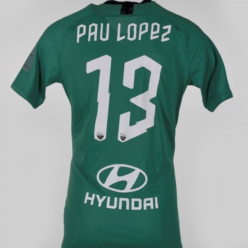 Pau Lopez's Worn Shirt, Roma-Parma - "Grazie Maestro"