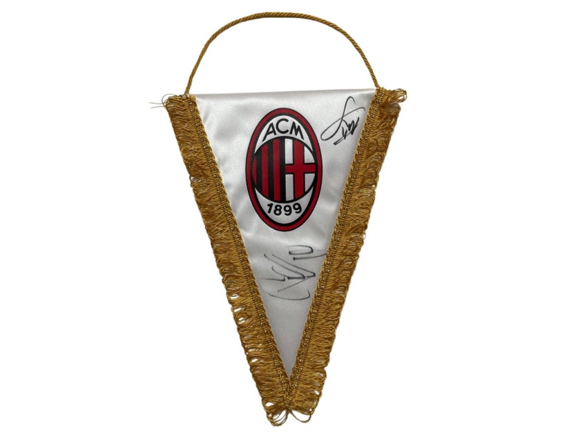 Official Milan Pennant signed by Christian Pulisic and Rafael Leão