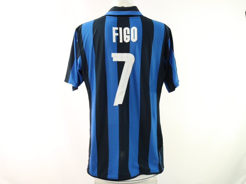 Figo's Inter Match-Issued Shirt, 2007/08