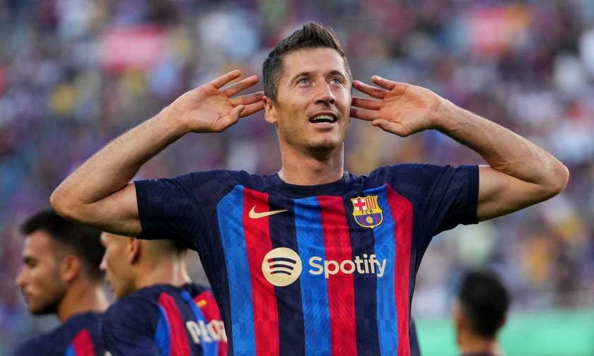 Maglia Barcellona, 2022/23 - Autografata da Lewandowski