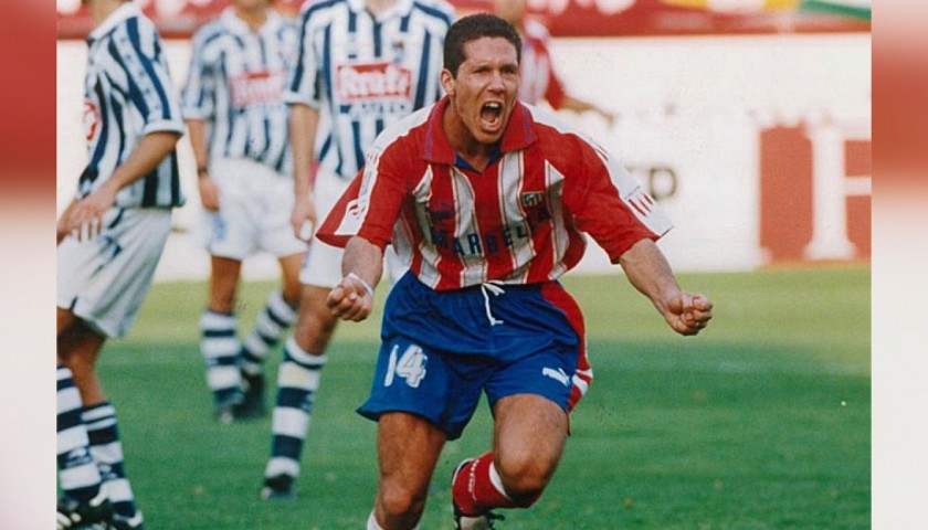 Simeone's Official Atletico Madrid Signed Shirt, 1995/96