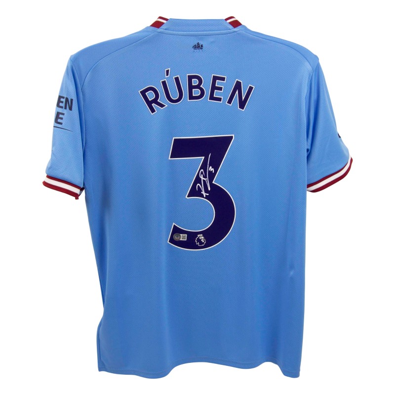 Ruben Dias' Manchester City Signed Replica Shirt