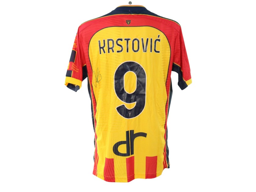 Krstovic's Signed Unwashed Shirt, Lecce vs Monza 2024