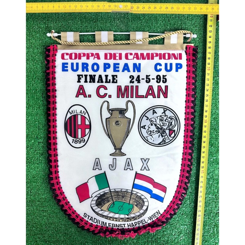 Milan vs Ajax Official Pennant, UCL Finals 1995