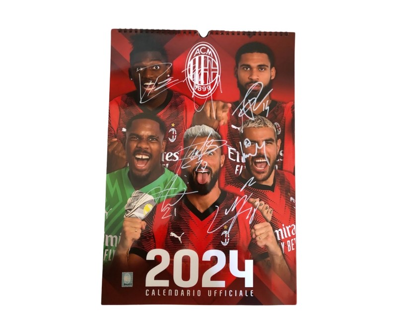 Calendario ufficiale Milan 2024 - Autografato dai giocatori