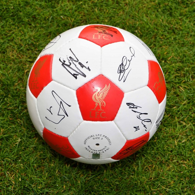 Signed LFC 2014/15 Football, includes Steven Gerrard's signature