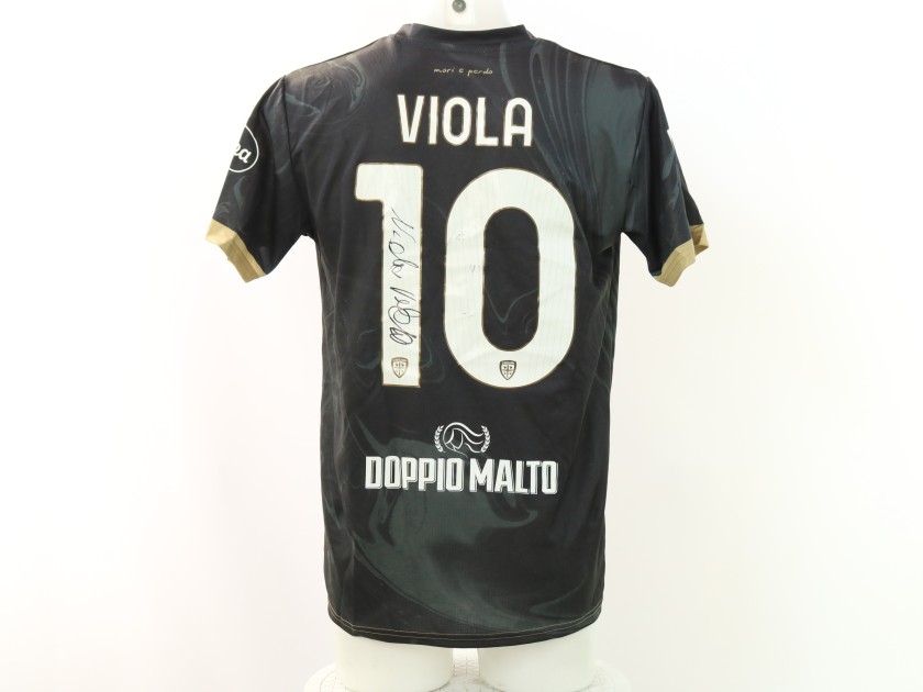 Maglia Viola Monza vs Cagliari Unwashed, 2025 - Autografata