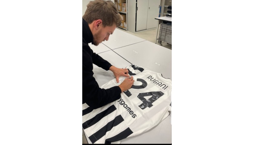 Rugani's Worn and Signed Shirt, Juventus-Fiorentina 2021 