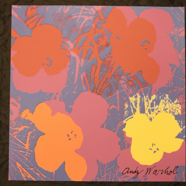 Andy Warhol "Flowers" Signed Limited Edition with CMOA Stamp