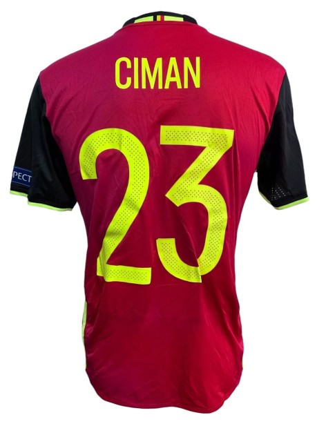 Ciman's' Match-Issued Shirt Belgium vs Italy, EURO 2016