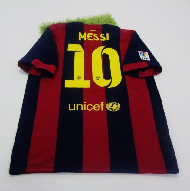 Messi Barcelona shirt, season 2014/2015 - signed by the team