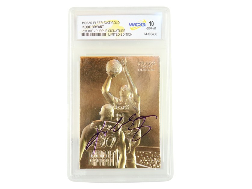 Kobe Bryant Fleer Rookie Signature Limited Edition Gold Card, 1996/97