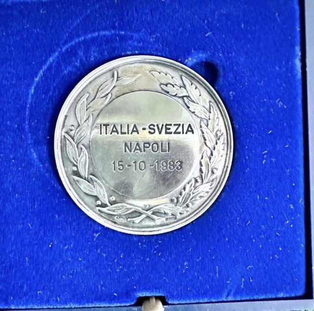 Medaglia Ufficiale FIGC Italia vs Svezia, Qualificazioni EURO 1984