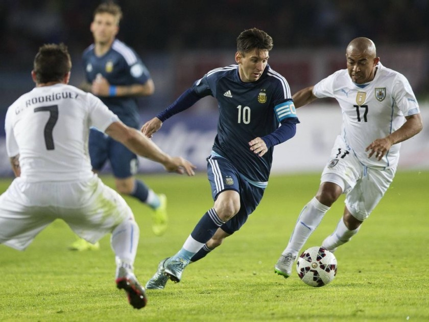 Lionel Messi's Argentina Copa América 2015 Match Shirt vs Chile -  CharityStars