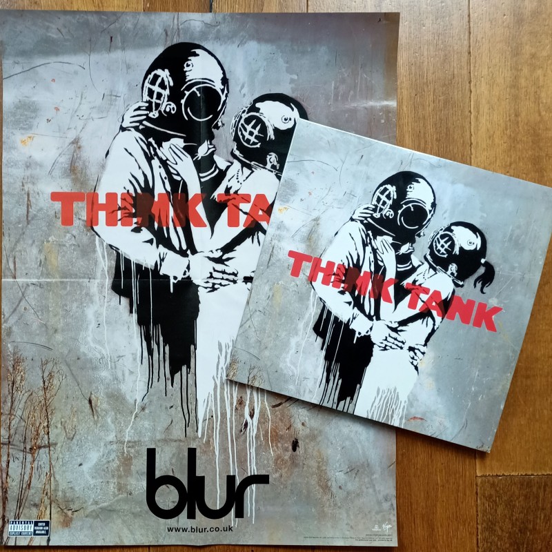 Banksy Blur Think Tank Original 2003 Poster + Two LPs
