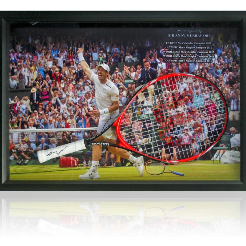 Sir Andy Murray Signed Tennis Racket Presentation