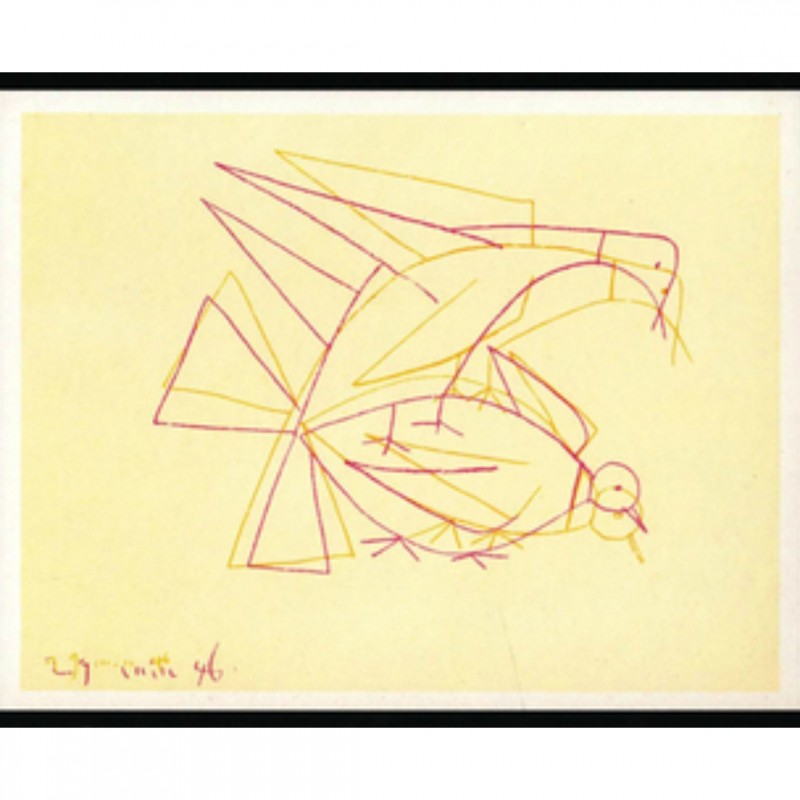 'Two Pigeons' Lithograph by Picasso 