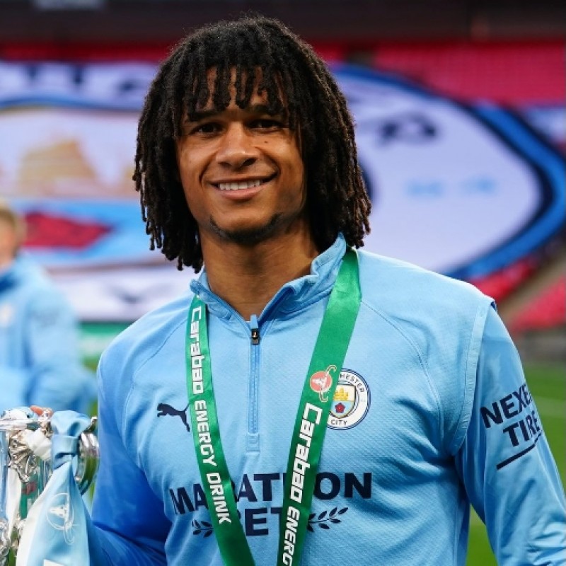 Ake's Stadium-Issued Signed Shirt, Carabao Cup Final