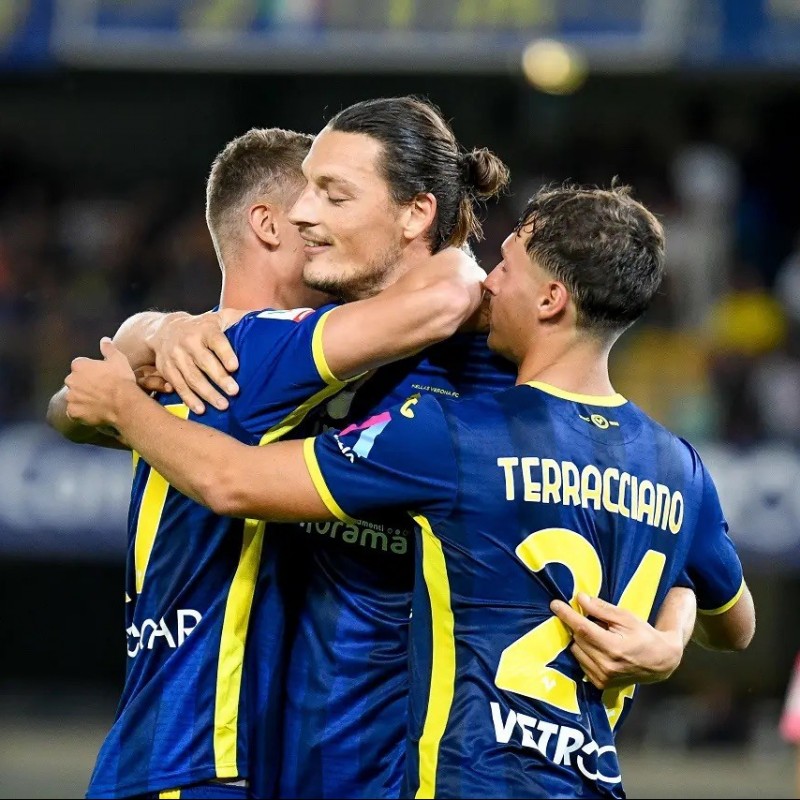 Siren Diao's Match-Issued Signed Shirt, Hellas Verona vs Ascoli 2023 