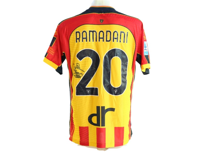Ramadani's Signed Unwashed Shirt, Lecce vs Bologna 2025
