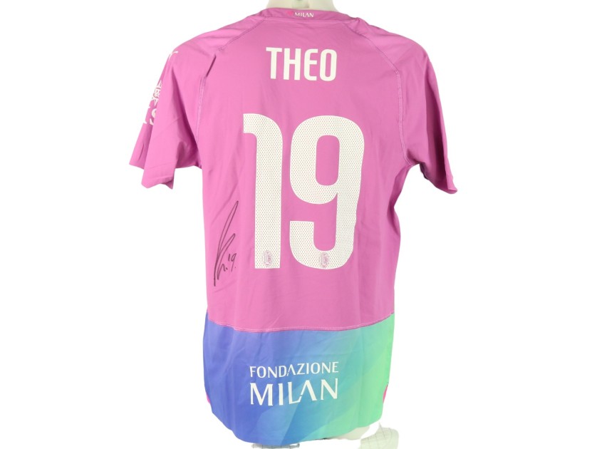 Theo Hernandez Official Milan Signed Shird, 2023/24 