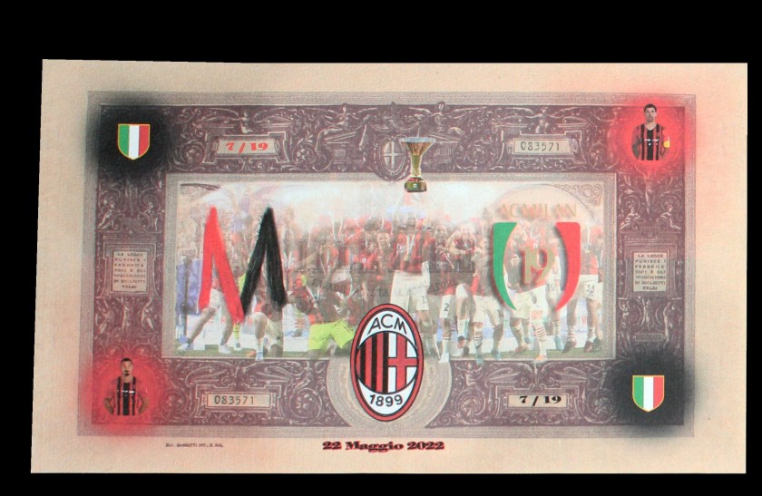 "Milan Campione d'Italia" Banknote by Gabriele Salvatore