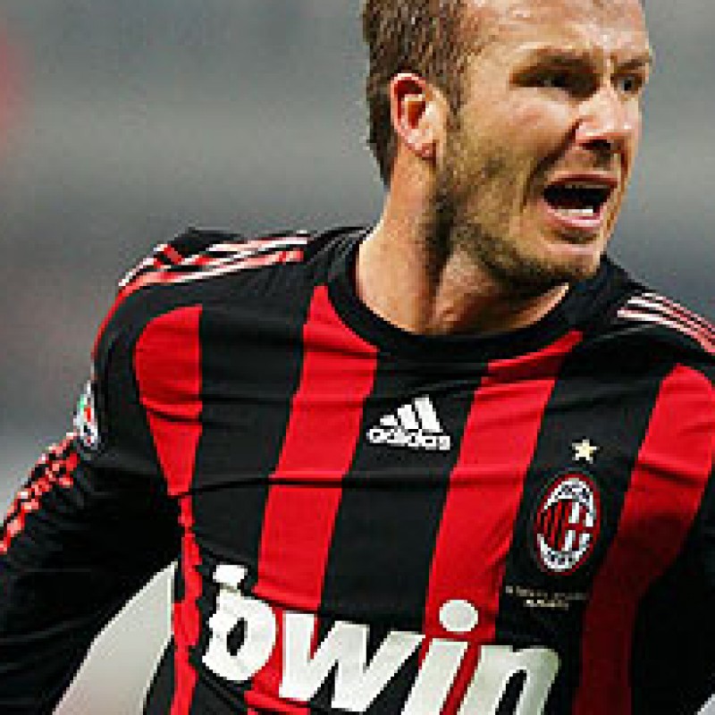 Beckham Milan shirt, Serie A 2008/2009, signed