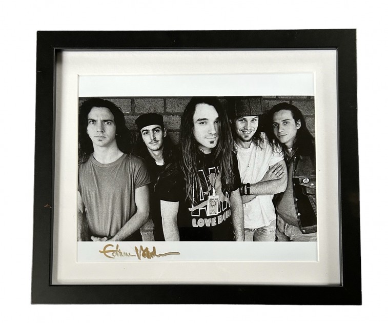 Eddie Vedder of Pearl Jam Signed and Framed Photograph