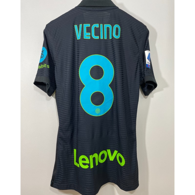 Vecino's Inter Match-Issued Shirt, 2021/22