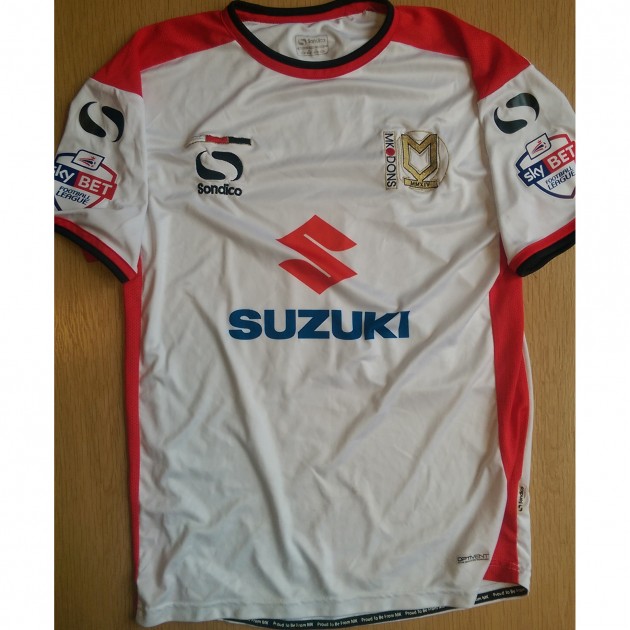 Benik Afobe match worn MK Dons shirt from the game against Manchester United