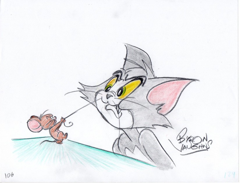 "Tom and Jerry" Artwork Signed by Byron Vaughns