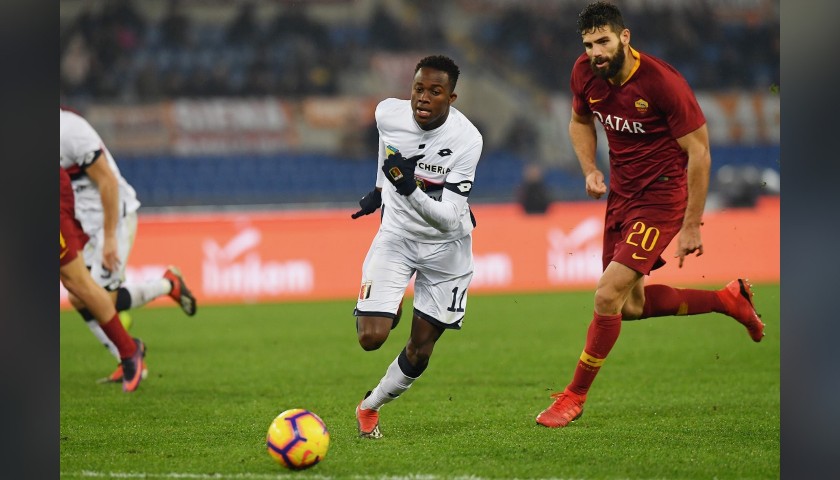 Fazio's Worn and Signed Shirt, Roma-Genoa 2018