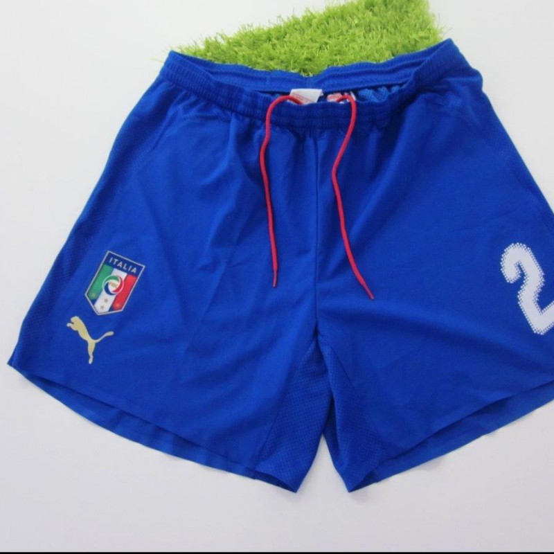 Panucci match issued/worn shorts, Italy, Euro 2008