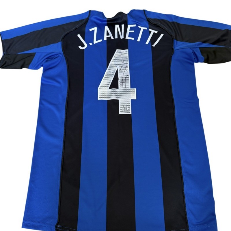 Maglia replica Inter Javier Zanetti, stagione 2004/05 - Autografata