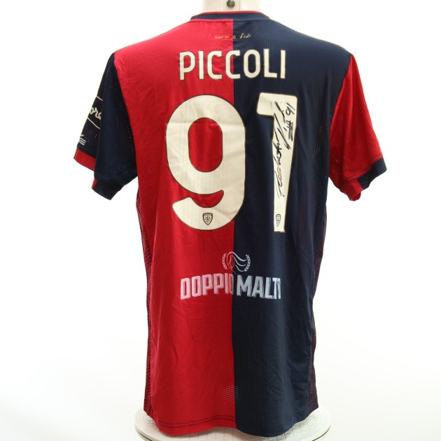 Piccoli's Signed Unwashed Shirt, Cagliari vs Roma 2024